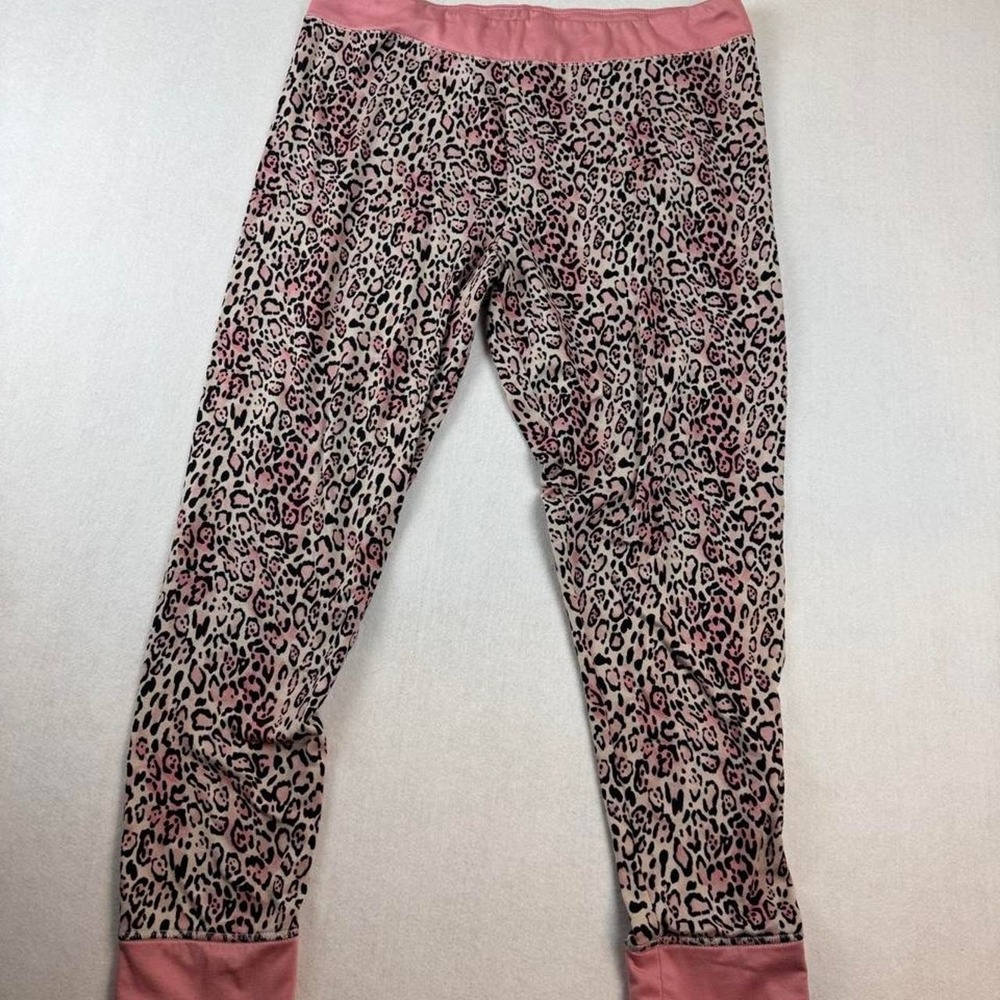 Climate Right Pink leopard print pajama set XL - Picture 2 of 6